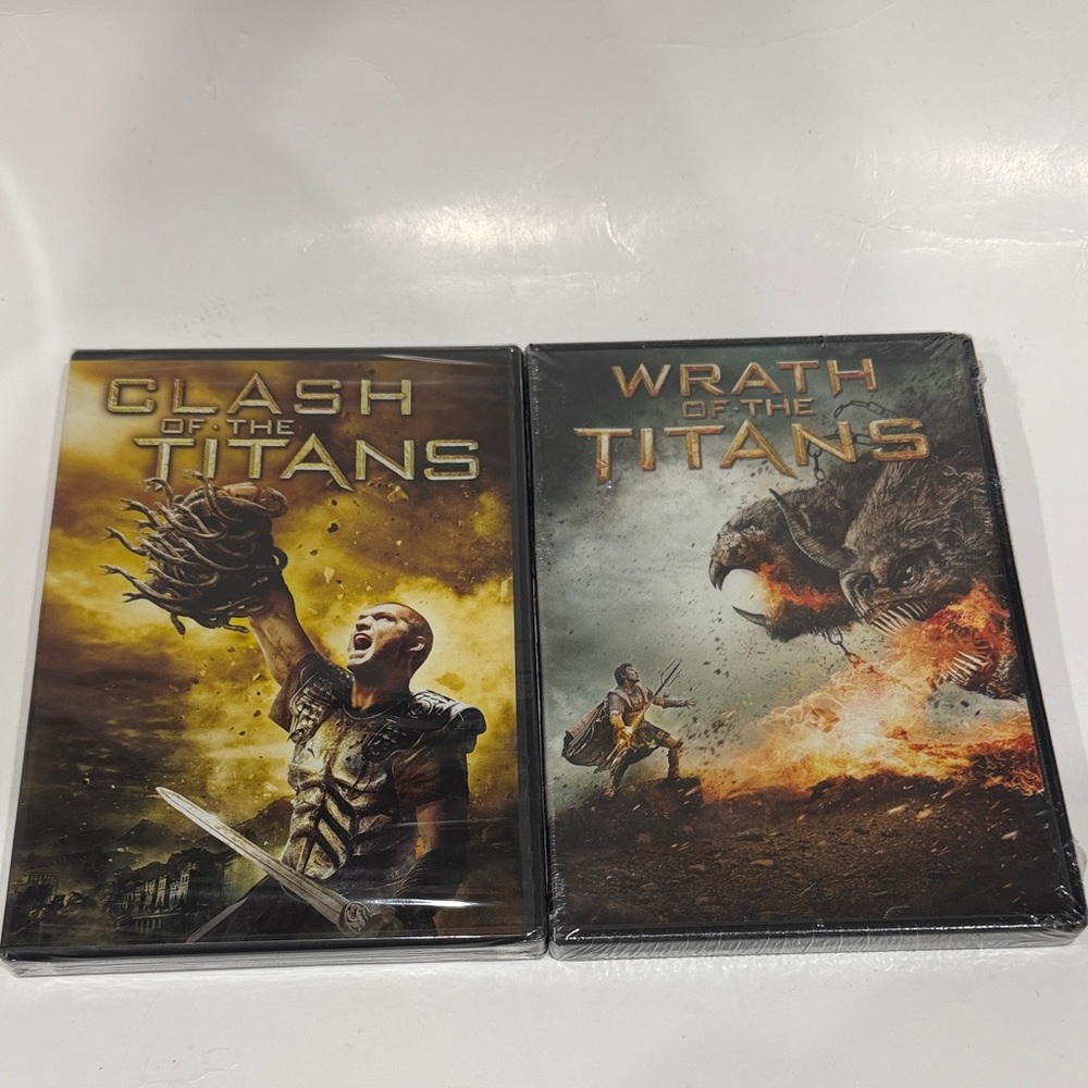 New Clash and Wrath of the Titans DVDs Unopened and Untested